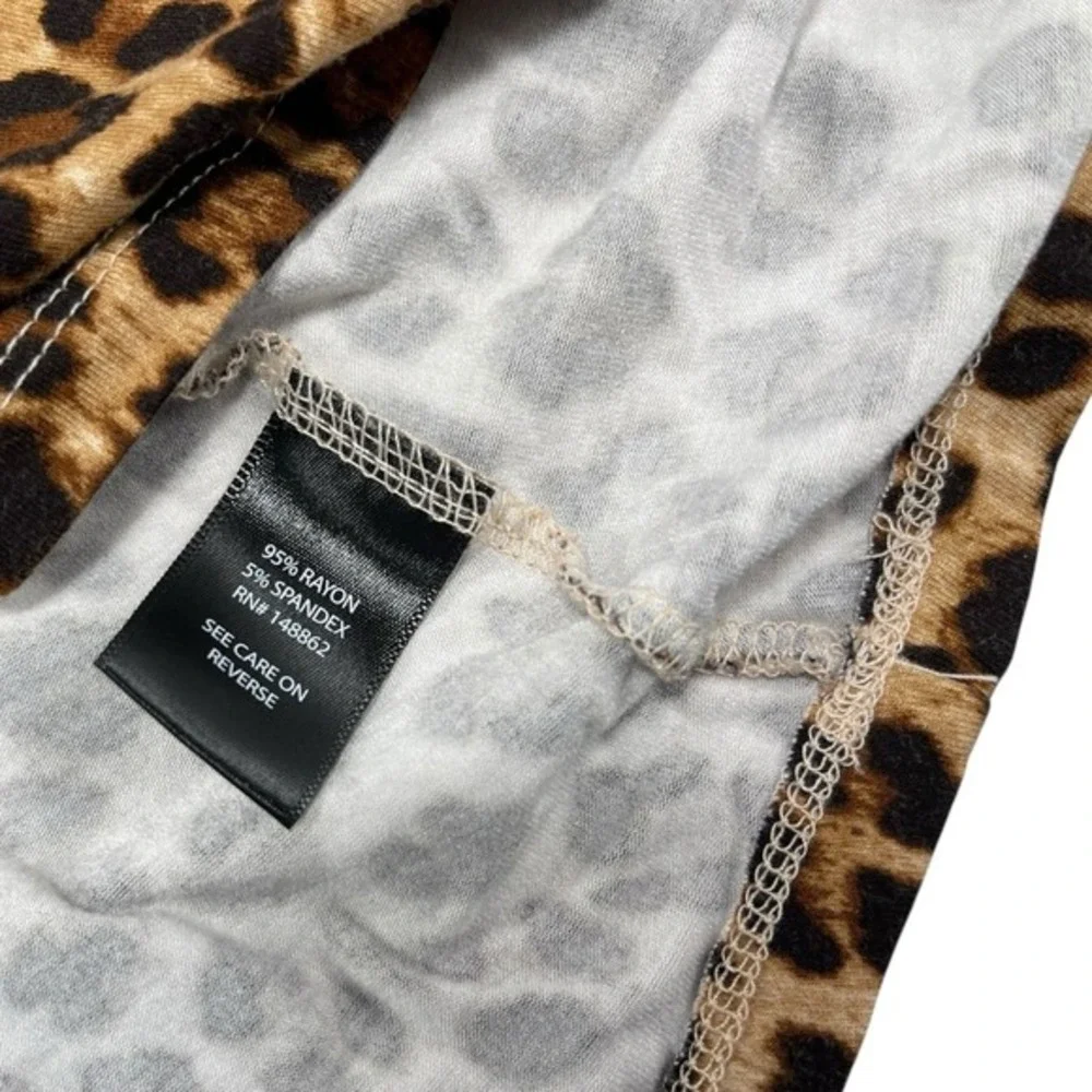 Torrid 1 Brown Leopard Print Long Sleeve Scoop Neck Super Soft Top‎ Mobwife